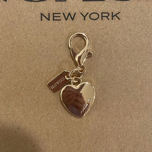 Coach Shiny Gold Heart Charm - Picture 1 of 3